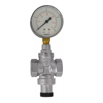 Reduktor ciśnienia z manometrem Base 3/4" PN16 1-4bar od Ferro