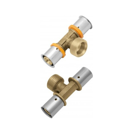 Trójnik mosiężny GZ 16 x 1/2" z pierścieniem zaprasowywanym KAN-therm ultraPRESS 1009259000