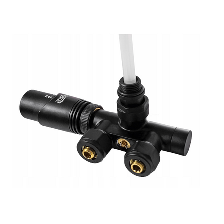 Zawór termostatyczny zespolony 1-otworowy prawy czarny Goshe 0300.329