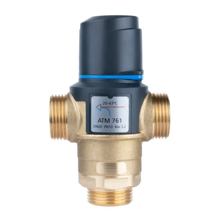 Termostatyczny zawór mieszający ATM 761, GZ 1", 20-43°C, Kvs 3,2 AFRISO 1276110