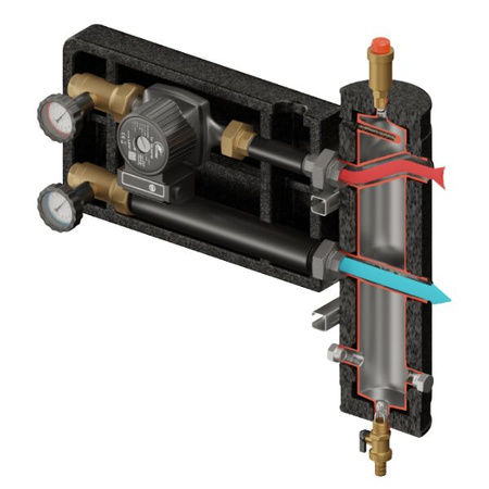 Zestaw hydrauliczny Pluton PRO 050 ze sprzęgłem SHE-CD PRO 55 kW + pompa obiegowa 25/6 230 V LFP Elterm 819050