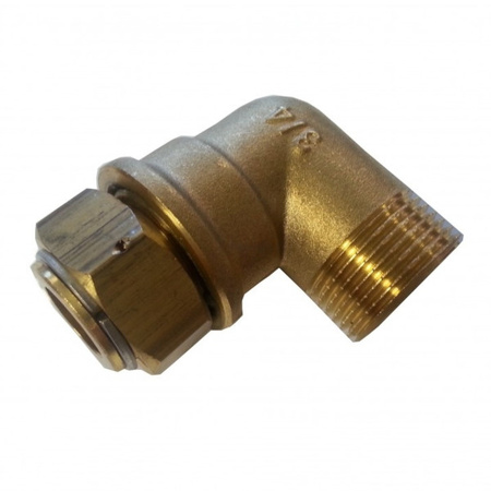 Półśrubunek przyłączeniowy kątowy mosiężny 1/2" x 1/2" Tokmet 144.000