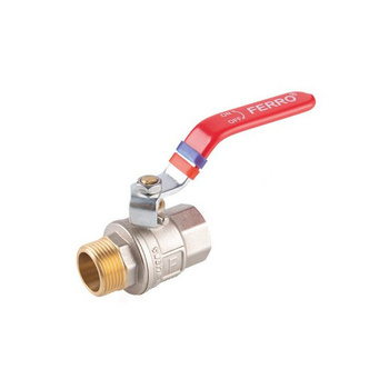 Zawór kulowy nakrętno-wkrętny z dźwignią 1 F-Power FERRO KFP31