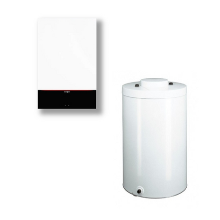 Pakiet kocioł gazowy kondensacyjny jednofunkcyjny Viessmann Vitodens 100-W 32 kW B1HG + zasobnik Vitocell 100-W typ CUGB-A 120 L Z031466