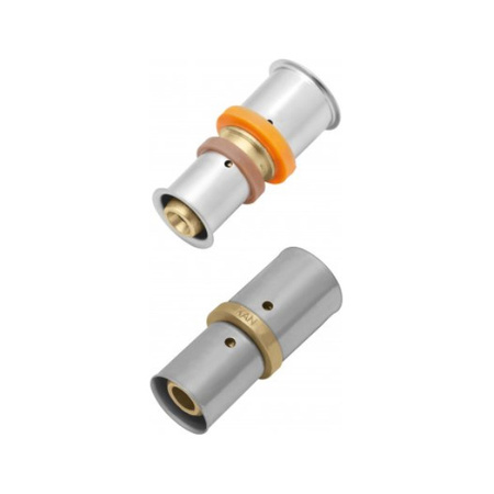 Łącznik redukcyjny mosiężny 32 x 26 mm z pierścieniem zaprasowywanym KAN-therm ultraPRESS 1009046046