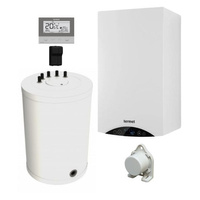 Pakiet Termet kocioł gazowy kondensacyjny jednofunkcyjny EcoCondens Gold Plus II 20 kW + zasobnik SG Plus 120 L + regulator bezprzewodowy ST-292 V2 + czujnik temperatury zewnętrznej WKP58S1V2120E/PLAT