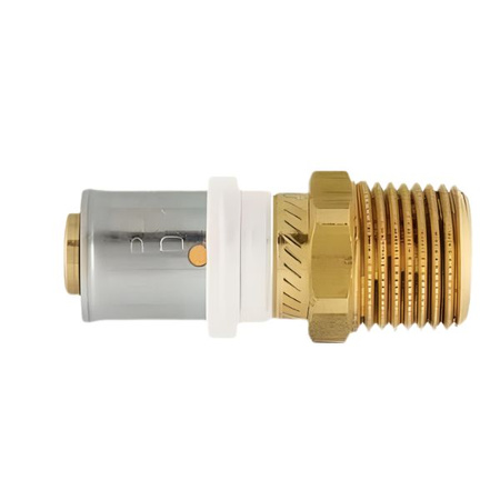 Złączka prosta zaprasowywana mosiężna stożkowa GZ 26 x 3/4" Herz P702612