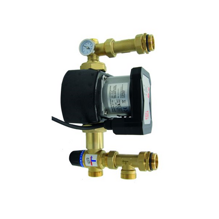 Moduł mieszający do ogrzewania podłogowego z zaworem termostatycznym i pompą 25 x 60 L130 Goshe 0401.621