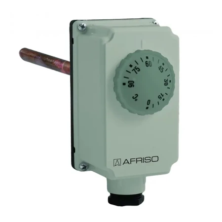 Termostat zanurzeniowy TC2 0÷90°C nastawa zewnętrzna przyłącze G1/2" L 100 mm Afriso 6740700