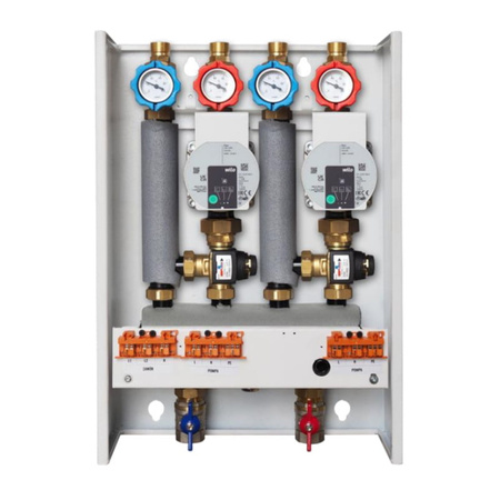 Układ pompowy Bormet V2 MT/MT pompa obiegowa WILO Yanos Para 25/60/130 + 2x zawóru termostatyczny ESBE VTA 372