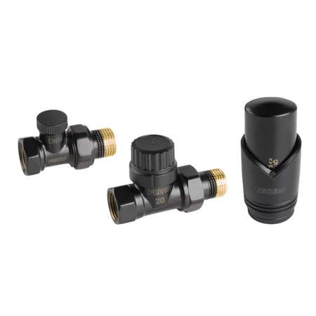 Dekoracyjny zestaw termostatyczny prosty 1/2" czarny Ferro ZTM30BL