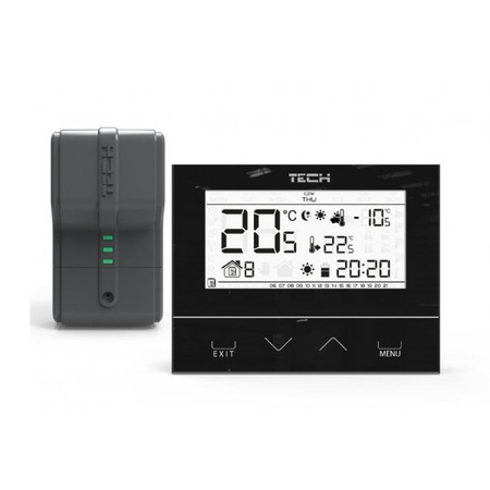 Regulator pokojowy bezprzewodowy ST-292 v2 czarny Tech WG.11.0426
