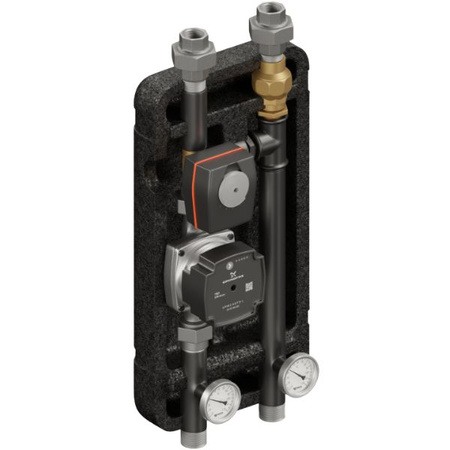 Grupa pompowa DN32 z zaworem progresywnym 3-drogowym VRG 131 ESBE z siłownikiem ARA ESBE i pompą obiegową 32/7 230 V Grundfos Elterm 632480