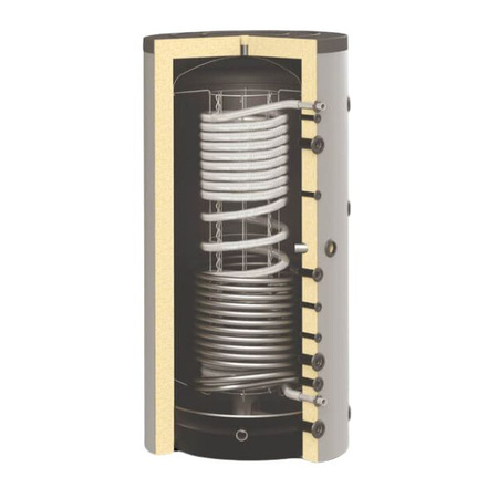Zbiornik buforowy Thermalstore Black 1 1000 L z podwójną wężownicą Joule TCSMVI-1000F
