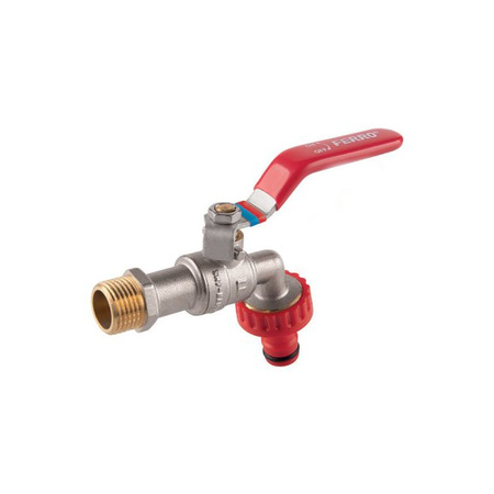 Zawór kulowy czerpalny z plastikowym szybkozłączem 1/2" F-Comfort Ferro KCPN1