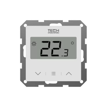 Przewodowy dwustanowy regulator pokojowy F-2z v1 doramkowy biały Tech WG.11.0218