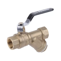 Zawór kulowy wodny z filtrem 1/2" Herkules Ferro KZFH1