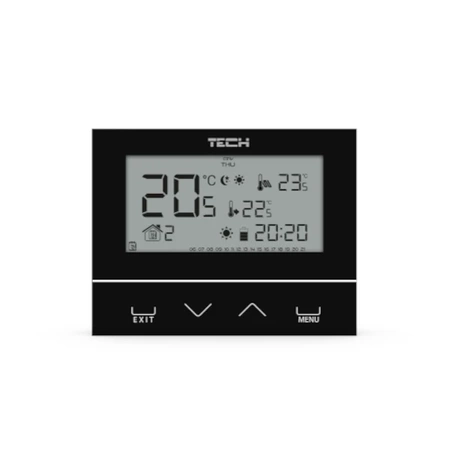 Regulator pokojowy przewodowy dwustanowy ST-292 v3 czarny Tech WG.11.0436