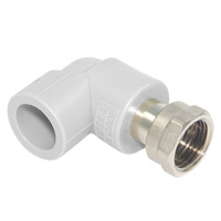 Kolano zgrzewane PP-R GW 25 x 3/4" 90 st. ze półśrubunkiem VESBO PP 614-25/34-V