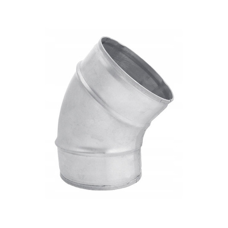 Kolano wentylacyjne tłoczone 160 mm 45 st. ocynkowane