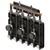 Zestaw hydrauliczny 3 grup mieszających Brygada 3D+ 9000 z rozdzielaczem KRE 3D+ + pompa obiegowa 25/7 230 V Grundfos (3 szt.) Elterm 849000