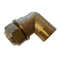 Półśrubunek przyłączeniowy kątowy mosiężny 1" x 1" Tokmet 144.002