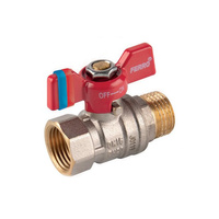 Zawór kulowy nakrętno-wkrętny z motylkiem 1/2" F-Comfort Ferro KFCM11