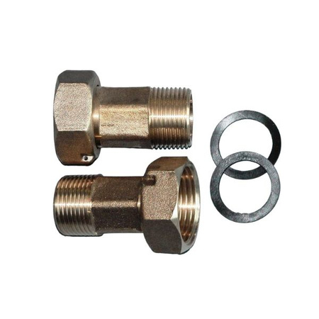 Śrubunki wodomierzowe 1" 25 mm komplet Bmeters RAC25