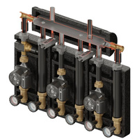 Zestaw hydrauliczny 3 grup mieszających Brygada PRO 3D+ 8003 z rozdzielaczem KRE 3D+ + zawór termostatyczny VTA 322 ESBE + pompa obiegowa 25/6 230 V LFP (3 szt.) Elterm 868003